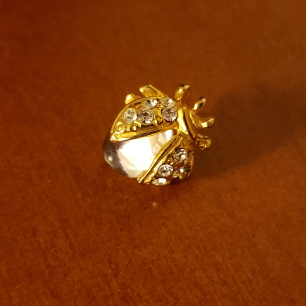 Vintage Crystal Bee Pin